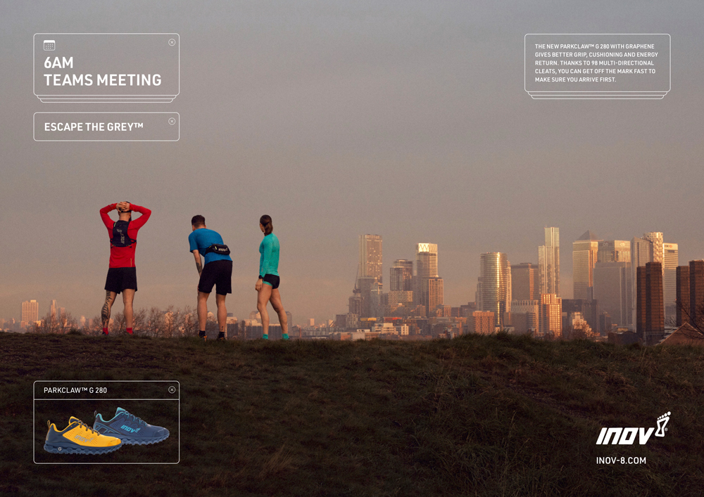 Escape the Grey with the All New Parkclaw by Inov-8. A campaign by Ryan Edy. - CRXSS