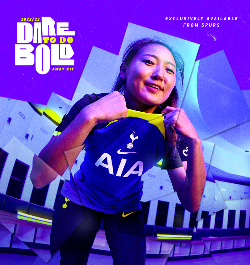 New Premier League Season.  Introducing The Tottenham 22-23 away kit “Dare To Do Bold” photographed by Will Cornelius - CRXSS